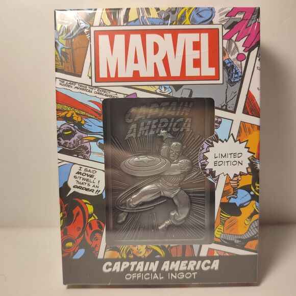 Marvel Captain America Limited Edition Metal Card Ingot Official Figurine - Picture 1 of 3